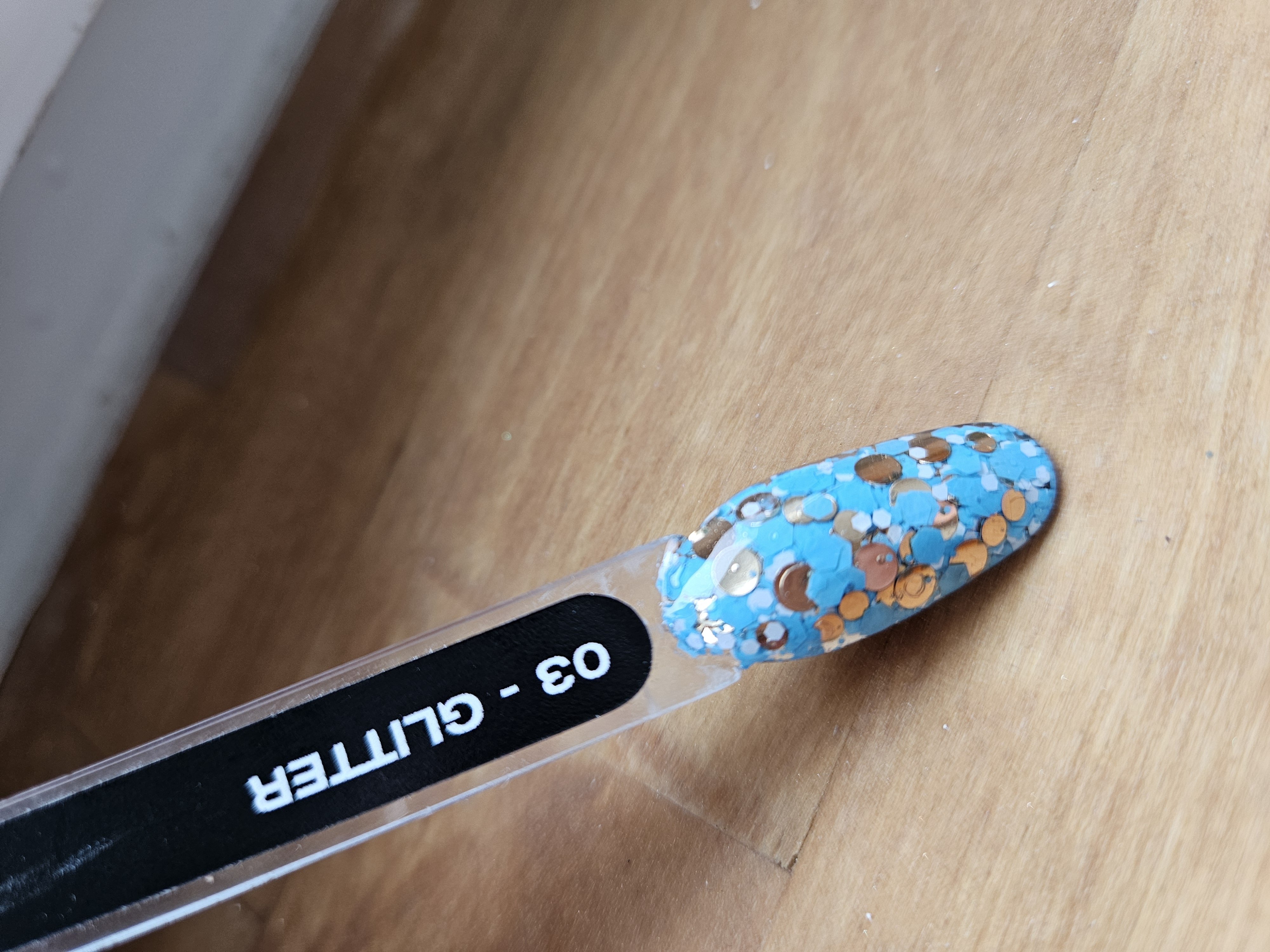 MN Glitter #3 Bl� og guld