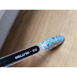 MN Glitter #3 Bl og guld