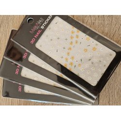 3D Stickers blomster hvide og gul