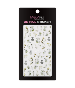3D Stickers hvide blomsterranker