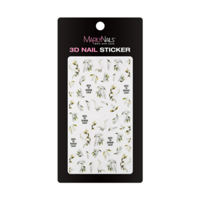 3D Stickers hvide blomsterranker