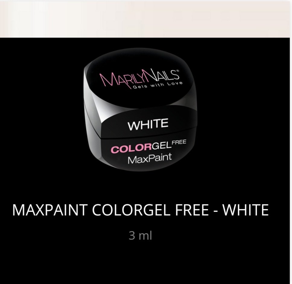 MaxPaint Colorgel Free Hvid White 3ml